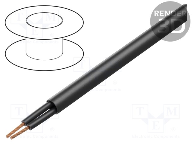Wire; JZ-600 HMH; 2x1,5mm2; unshielded; 0.6/1kV; LSZH; Cu; stranded