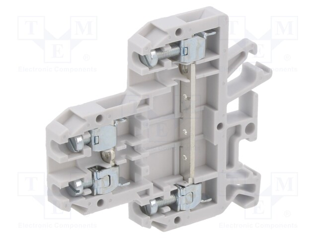 Splice terminal: rail; 0.5÷4mm2; ways: 2; terminals: 4; grey; 690V