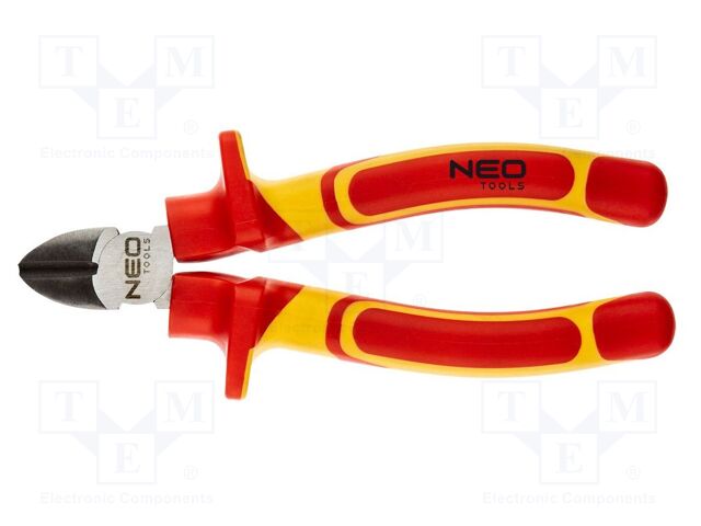 Pliers; side,cutting,insulated; 160mm; chrom-nickel steel