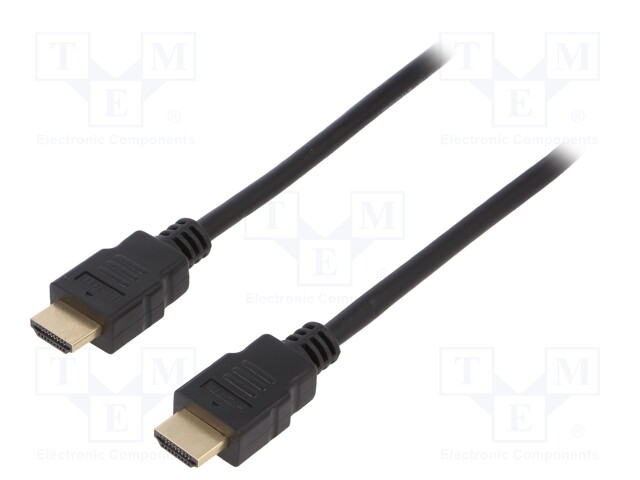 Cable; HDMI 2.1; HDMI plug,both sides; 1m; black