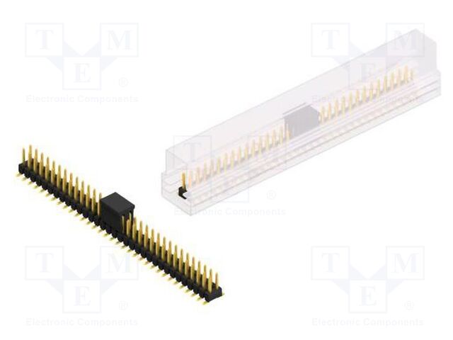 Connector: pin strips; pin header; male; PIN: 66; 2.54mm; SMT; 2x33