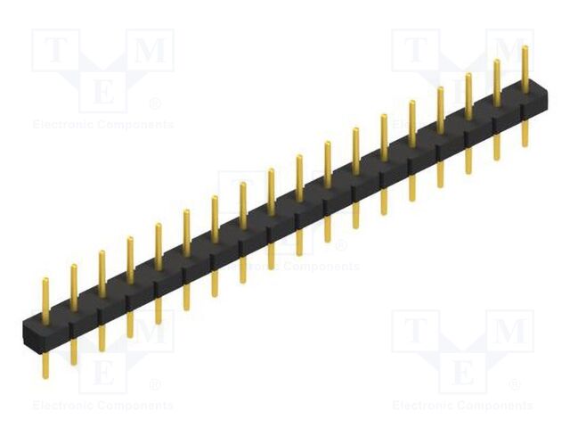 Connector: pin strips; pin header; male; PIN: 18; 2.54mm; THT; 1x18