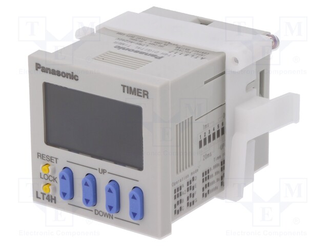 Timer; Range: 0,001s÷999,9h; SPDT; 100÷240VAC; socket,on panel