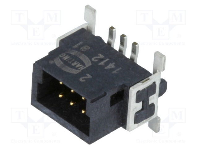 Connector: PCB to PCB; male; PIN: 6; 1.27mm; Series: har-flex; 2.3A