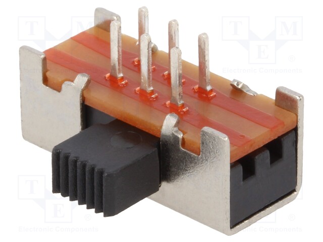Switch: slide; Pos: 2; 0.3A/30VDC; ON-ON; Mounting: PCB,THT; 20mΩ