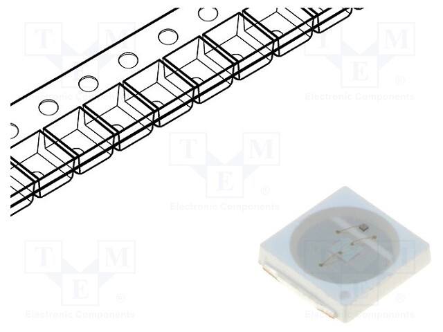 LED; SMD; 3030; blue; 6.3÷8lm; 3x3x0.55mm; 120°; 2.8÷3.6V; 150mA