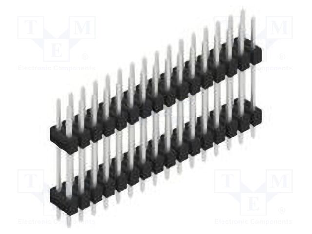 Connector: pin strips; pin header; male; PIN: 32; 2.54mm; THT; 2x16