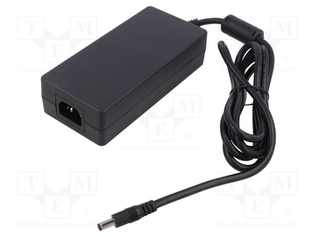 Power supply: switched-mode; 48VDC; 4.58A; Out: 5,5/2,1; 160W; 93%
