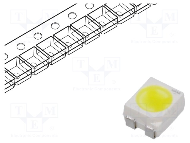 LED; SMD; PLCC4; white; 120°; 30mA; 2.9÷3.8V; Front: flat; TOPLED®