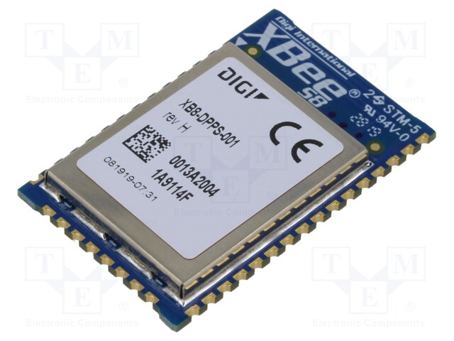 Module: RF; PCB; XBee; 863÷870MHz; -106dBm; 14dBm; SMD; 48/27mA