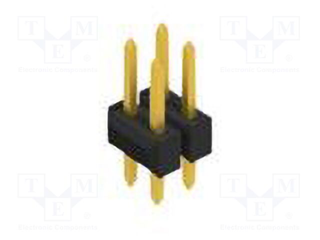 Connector: pin strips; pin header; male; PIN: 4; 2.54mm; THT; 2x2