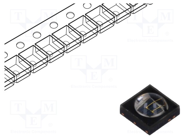 IR transmitter; 860nm; transparent; 1425mW; 60°; SMD; 1000mA