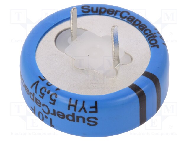 Capacitor: electrolytic; 1F; 5.5VDC; ESR: 20Ω; THT; -20÷+80%