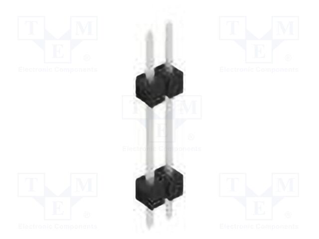 Connector: pin strips; pin header; male; PIN: 2; 2.54mm; THT; 1x2
