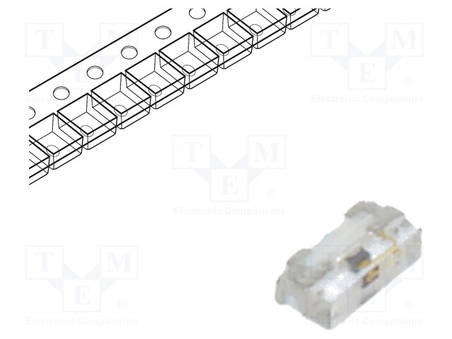 LED; SMD; 0402; amber; 28.5mcd; 1x0.55x0.3mm; 140°; 1.6÷2.4V; 20mA