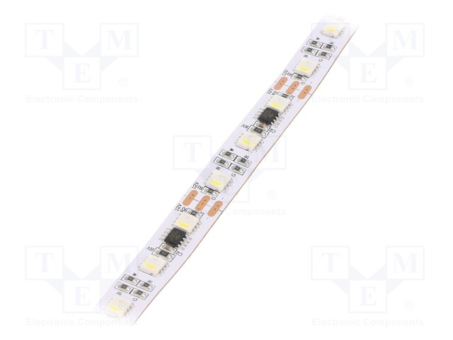 Programmable LED tape; RGBW; 5050; 12V; LED/m: 60; 12mm; black PCB
