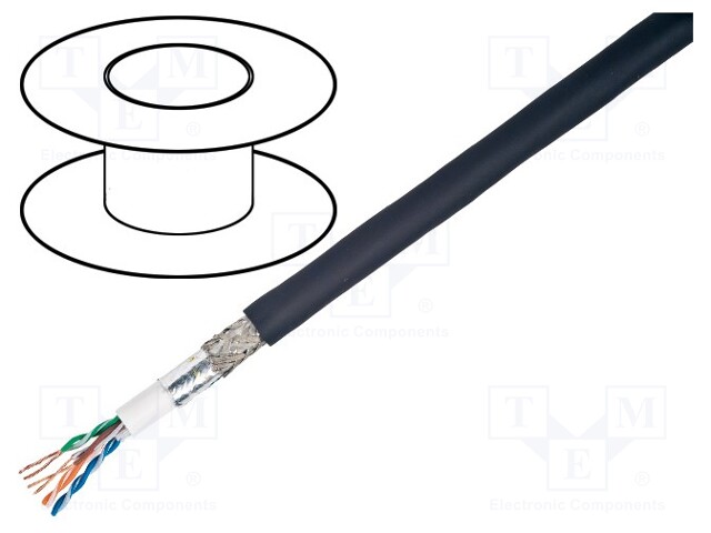 Wire; SF/UTP; industrial Ethernet,outdoor; 5e; stranded; Cu; black
