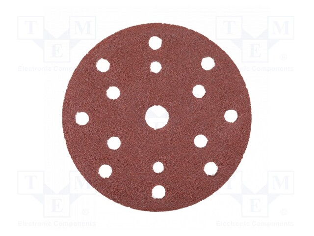 Sanding plate; Granularity: 100; Mounting: bur; with holes; Ø150mm