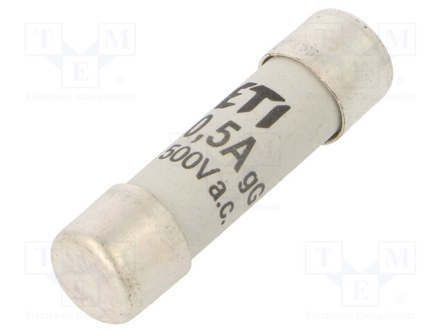 Fuse: fuse; gG; 500mA; 500VAC; cylindrical; 10,3x38mm