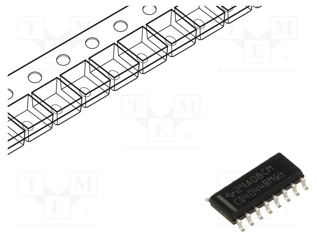 IC: digital; RS latch; Ch: 4; CMOS; SMD; SOP16; CD4000