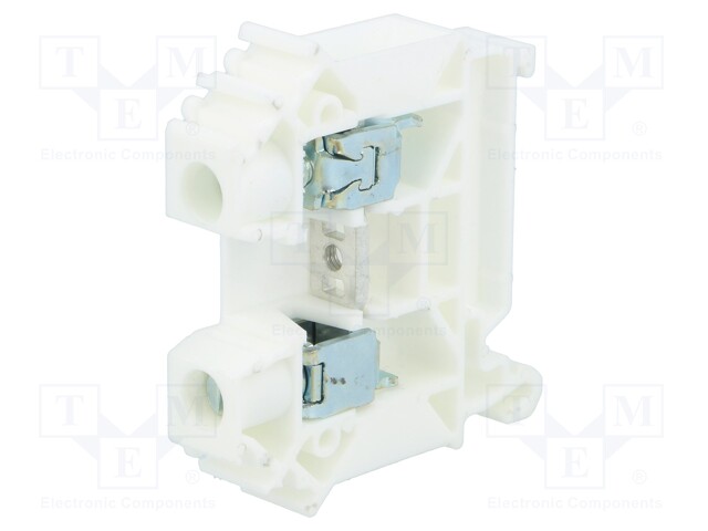 Splice terminal: rail; 0.5÷16mm2; ways: 1; terminals: 2; white; TS35
