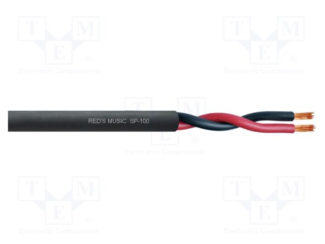 Wire: loudspeaker cable; 2x1.5mm2; stranded; Cu; black; PVC