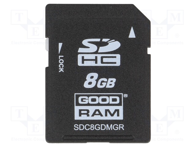 Memory card; industrial; MLC,SD; 8GB; -40÷85°C