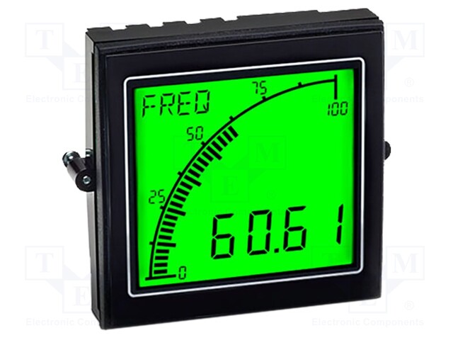 Meter: frequency; digital,mounting,programmable; on panel; 0.5%