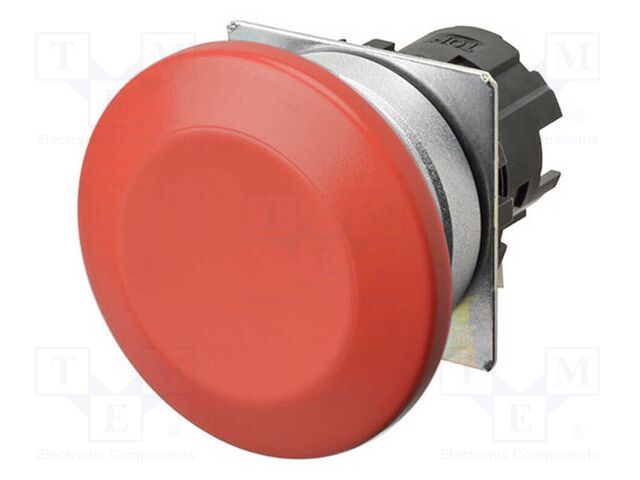 Switch: push-button; 22mm; Stabl.pos: 2; mushroom; Pos: 2