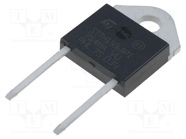 Diode: rectifying; THT; 600V; 15A; Package: tube; DOP3I; 16ns