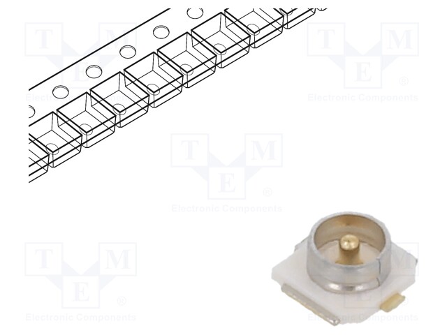 Connector: U.FL (IPX/AMC); socket; 50Ω; SMT; male; cut from reel