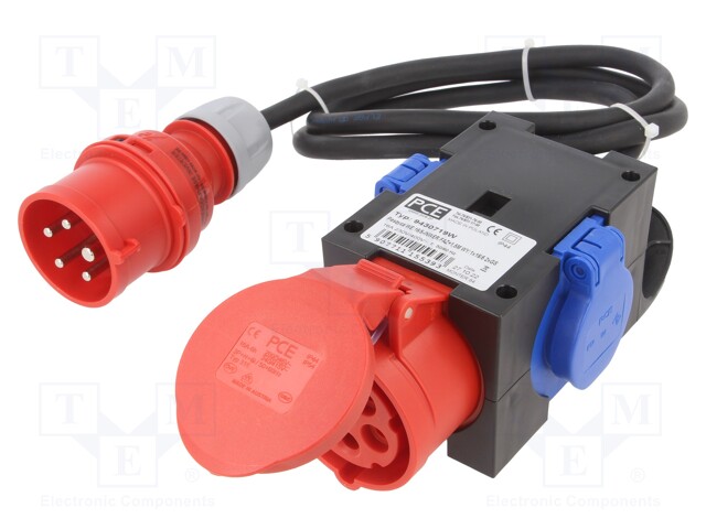 Connector: AC supply 3-phase; splitter; 16A; 400VAC; IEC 60309