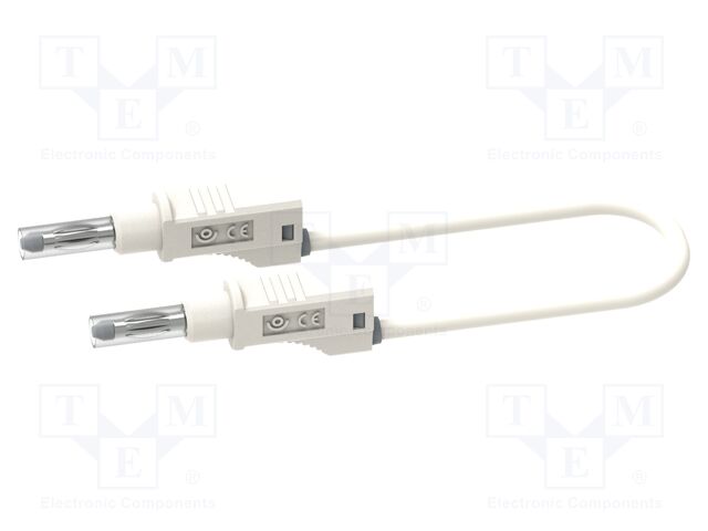 Test lead; banana plug 4mm,both sides; with sliding cover