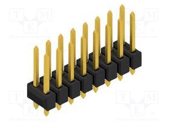 Connector: pin strips; pin header; male; PIN: 16; 2.54mm; THT; 2x8