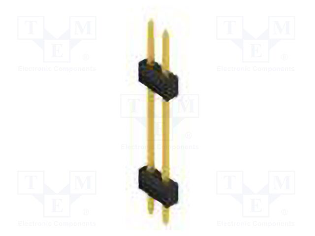 Connector: pin strips; pin header; male; PIN: 2; 2.54mm; THT; 2x1
