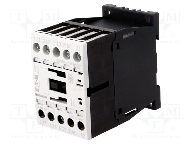 Contactor: 3-pole; Auxiliary contacts: NC; 400VAC; 9A; NO x3; 690V