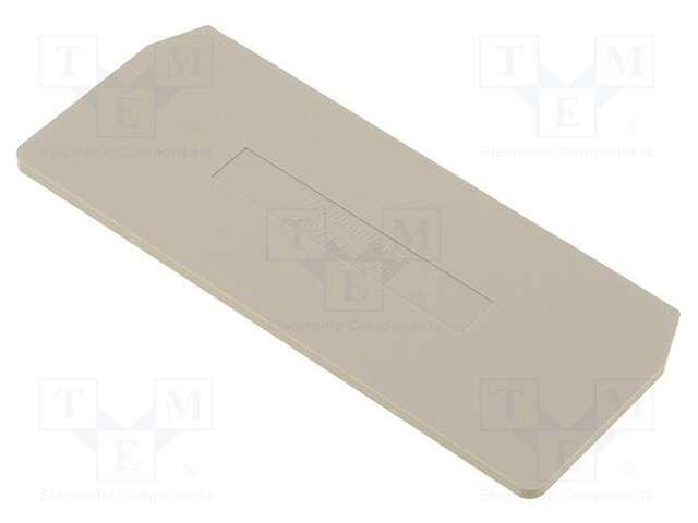 End/partition plate; Application: ZDU3/4AN; beige; wemid; UL94V-0