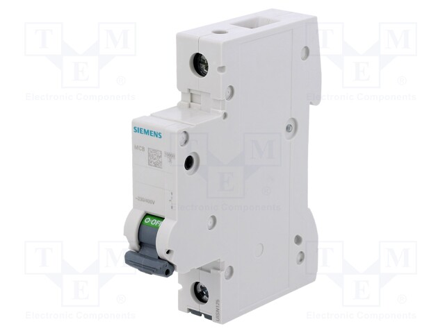 Circuit Breaker, MCB, 5SL4, 1P, 10 kA, 400 V, 6 A