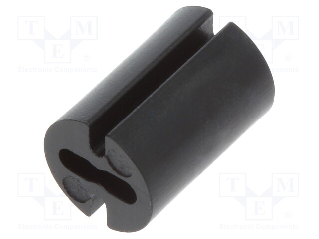 Spacer sleeve; LED; Øout: 4.8mm; ØLED: 3mm; L: 7mm; black; UL94V-0