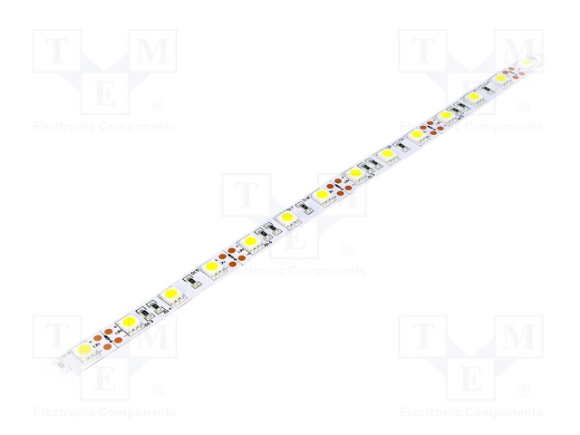 LED tape; white warm; LED/m: 60; SMD; 5050; 12V; W: 10mm; 120°; D: 2mm