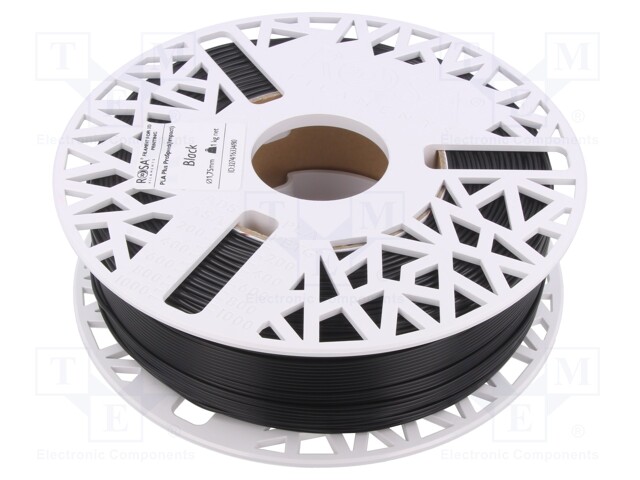 Filament: PLA+; 1.75mm; black; 190÷230°C; 1kg; Table temp: 50÷70°C