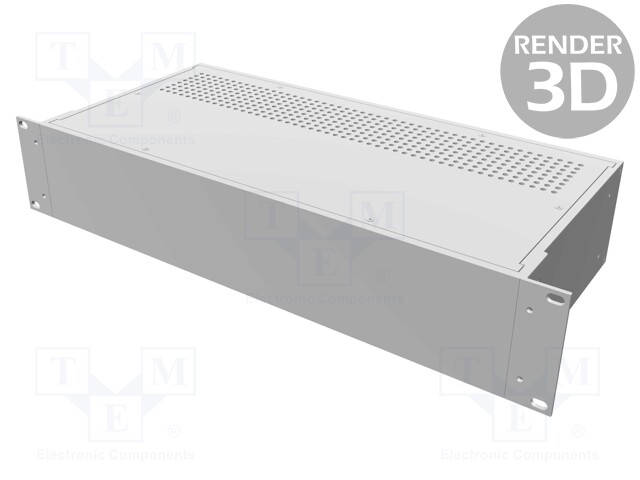 Enclosure: 19" standard; 2U; Enclos.mat: aluminium; Y: 203mm