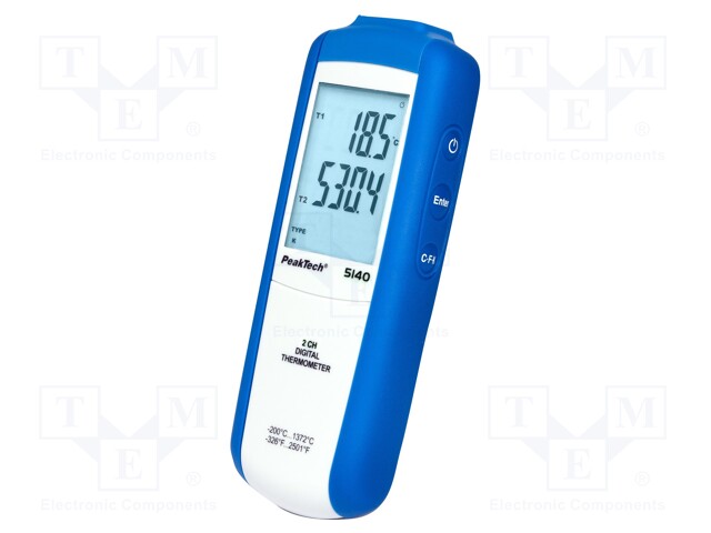 Meter: temperature; LCD 3,5 digit (1999),with a backlit