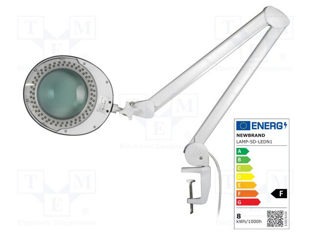 Desktop magnifier with backlight; Mag: 5dpt(x2.25); 8W; Plug: EU