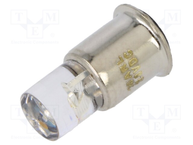 LED lamp; yellow; SX6s; 24÷28VDC; No.of diodes: 1; -30÷75°C; 5mm