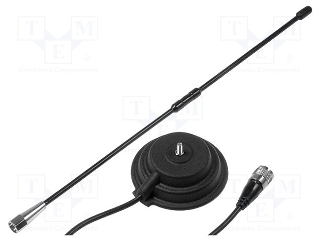 Antenna; CB; 0.45m; 1dBi; 50W; magnet; Len: 4m; UHF; Base dia: 90mm