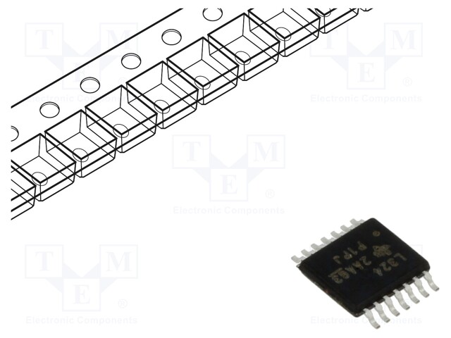 Operational Amplifier, 4 Amplifier, 1.2 MHz, 0.5 V/µs, ± 1.5V to ± 16V, TSSOP, 14 Pins
