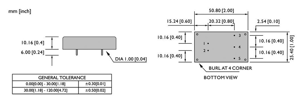Converter: DC/DC; 6W; Uin: 18÷75VDC; Uout: 12VDC; Iout: 0.5A; IDD05U