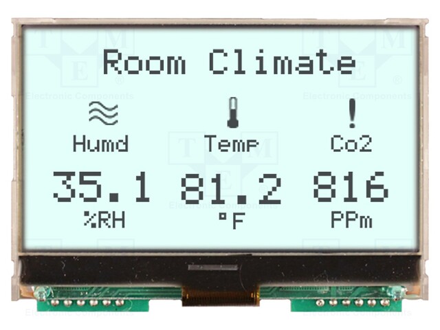 Display: LCD; graphical; 128x64; FSTN Positive; white; LED; PIN: 14