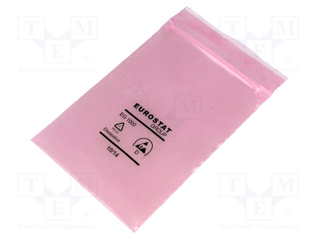 Protection bag; ESD; L: 127mm; W: 76mm; Thk: 90um; Closing: self-seal